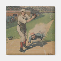 Vintage Baseball Poster Magnet