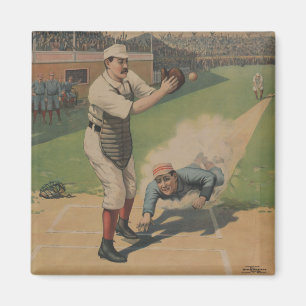Vintage Baseball Poster Magnet