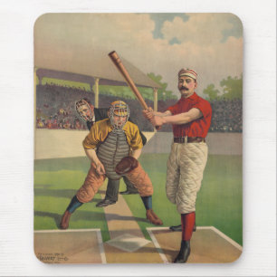 Vintage Baseball Poster Mousepad