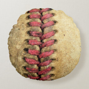 Vintage Baseball Round Pillow