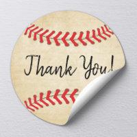 Vintage Baseball Sport Theme All Star Thank You