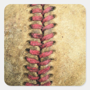Vintage Baseball Square Sticker