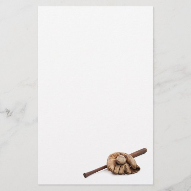 Vintage Baseball Stationery (Front)