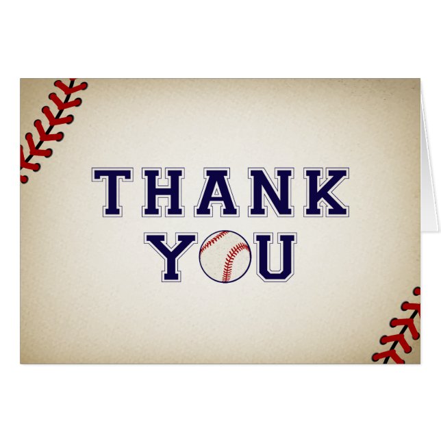 Vintage Baseball Thank You (Front Horizontal)