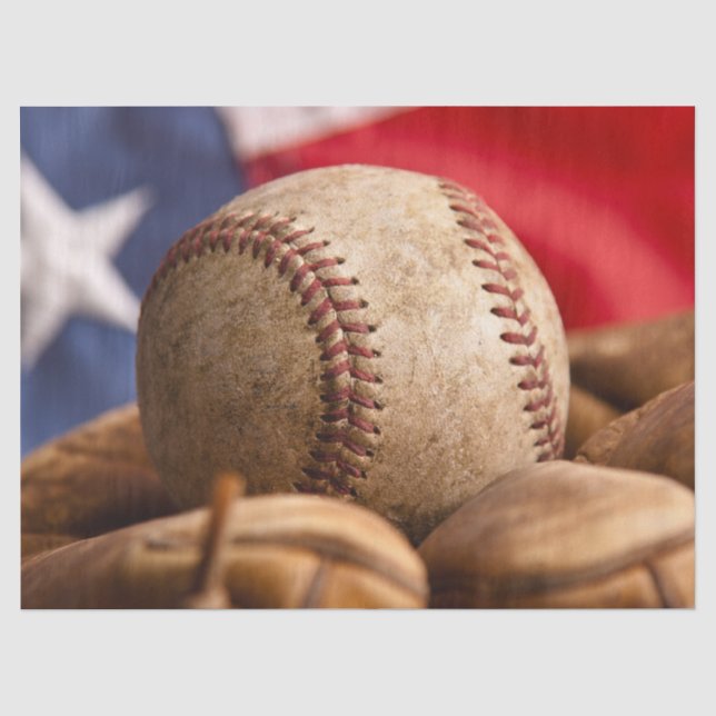 Vintage Baseball Tissue Paper (Front)