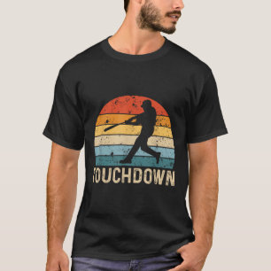 Vintage Baseball Touchdown Batter Player Funny Bas T-Shirt