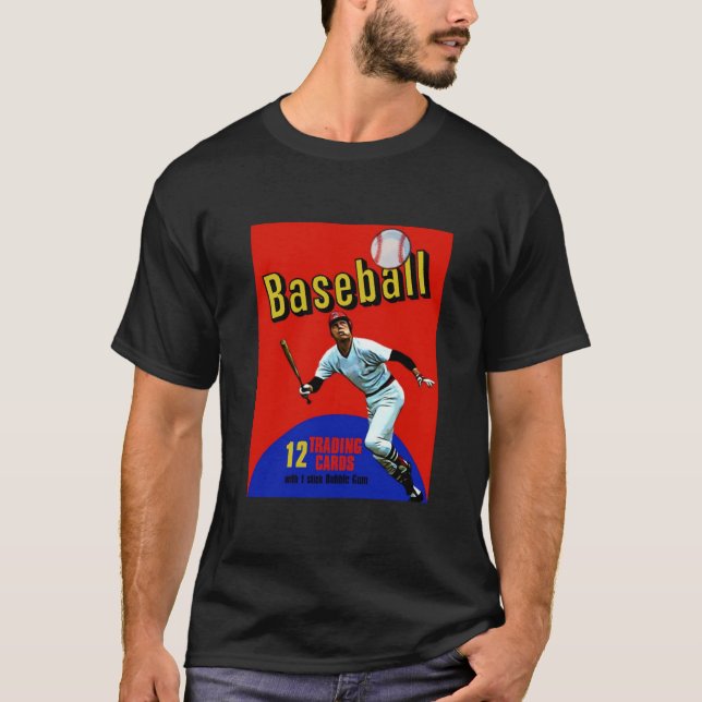 Vintage Baseball Trading Card Wax Pack T-Shirt (Front)