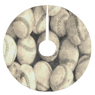 Vintage Baseball Tree Skirt