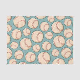 Vintage Baseballs Pattern Tissue Paper