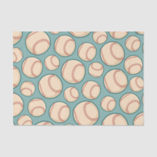Vintage Baseballs Pattern Tissue Paper