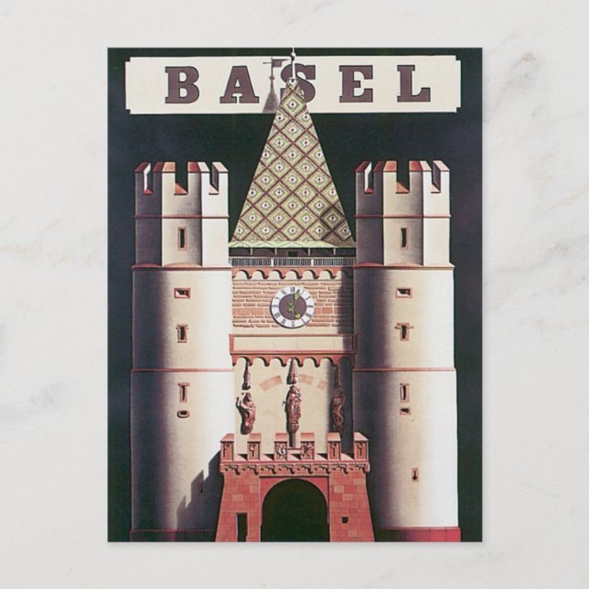 Vintage Basel Switzerland Postcard (Front)