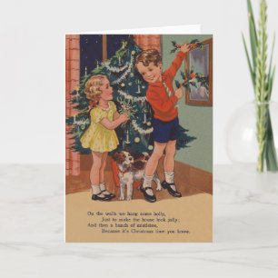 Vintage Basic Reader Style Christmas Card