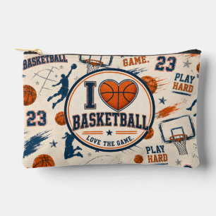 Vintage Basketball Accessory Pouch   Basketball Lo