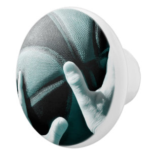 Vintage Basketball Ceramic Knob