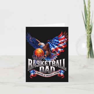 Vintage Basketball Dad American Flag Basketball Card