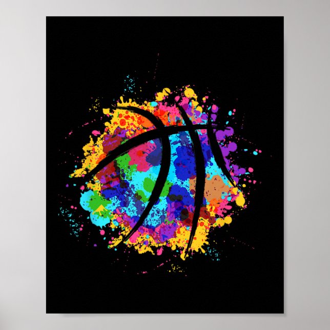 Vintage Basketball Graphic Design  Cool Basketball Poster (Front)
