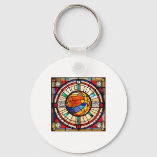 Vintage Basketball Logo Keychain