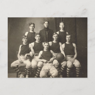 Vintage Basketball Team Postcard