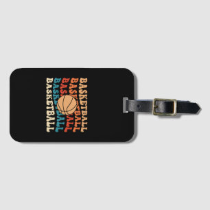 Vintage Basketball Typography Retro Sports Design Luggage Tag