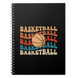 Vintage Basketball Typography Retro Sports Design Notebook