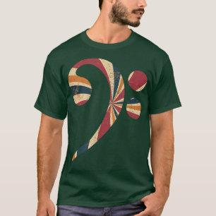 Vintage Bass Clef Music For Bassist Musician T-Shirt