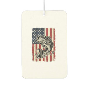 Vintage Bass Fishing American Flag Shirt Design_1 Air Freshener