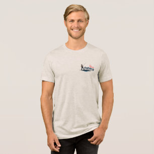 Vintage Bass Fishing Graphic Art [Light mode] Tri-Blend Shirt