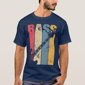 Vintage Bass Guitar girl gift T-Shirt