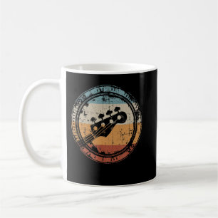 Vintage Bass Guitar Headstock for Bassist and Bass Coffee Mug