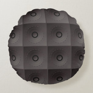 Vintage Bass Speaker: Classic Background Round Pillow