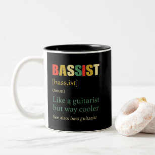 Vintage Bassist Definition For Bass Guitar Player Two-Tone Coffee Mug