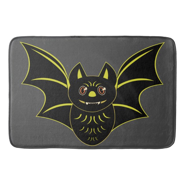 Vintage Bat Bath Mat (Front)