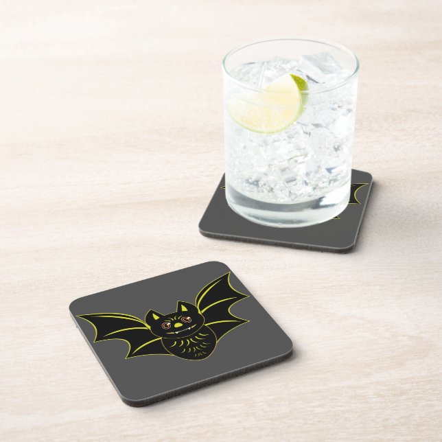Vintage Bat Beverage Coaster (Right Side)