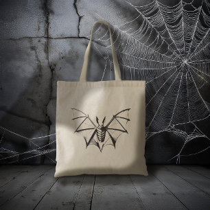 Vintage Bat Halloween Party Tote Bag