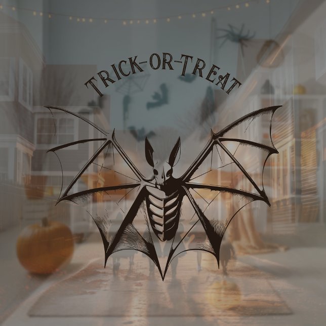Vintage Bat Halloween Party Window Sticker (Creator Uploaded)