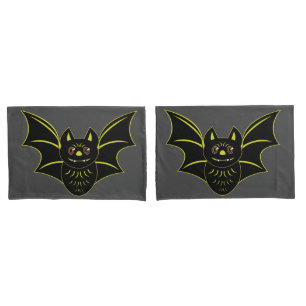 Vintage Bat Pillow Case