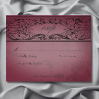 Vintage Bat Until Death Burgundy Wedding