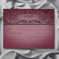 Vintage Bat Until Death Burgundy Wedding