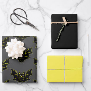 Vintage Bat Wrapping Paper Sheets