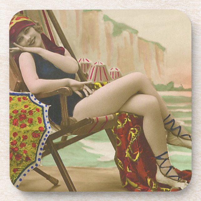 Vintage Bathing Beauties Coaster (Front)