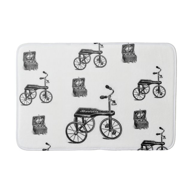 vintage bathroom bathmat (Front)