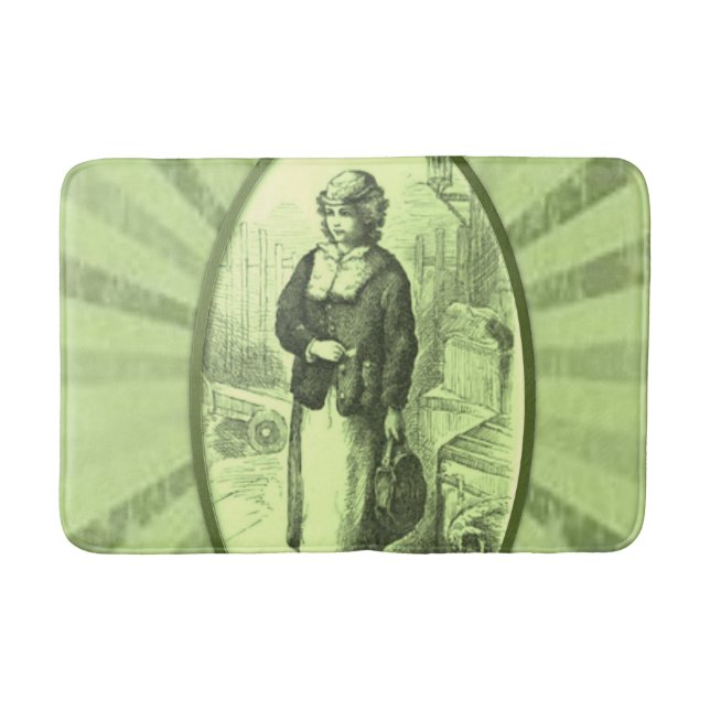 vintage bathroom bathmat (Front)