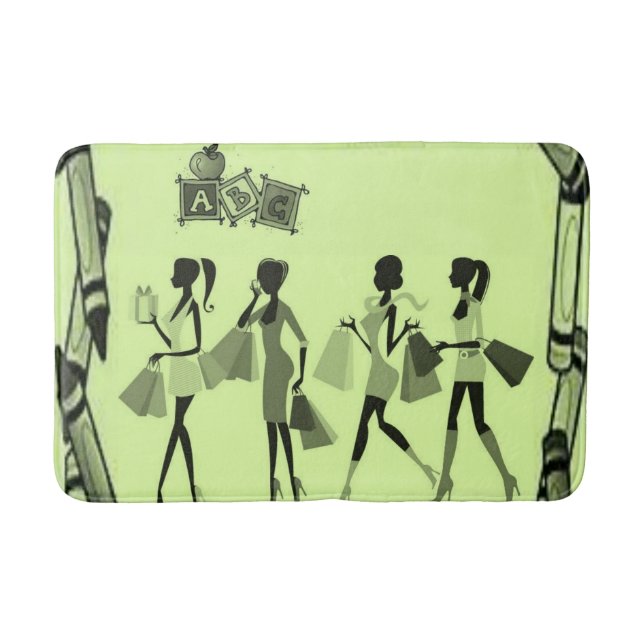 vintage bathroom bathmat (Front)