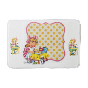 vintage bathroom bathmat