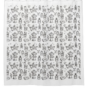 Vintage Bathroom Decor - White/Black