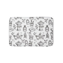 Vintage Bathroom Decor - White/Black