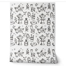 Vintage Bathroom Decor - White/Black