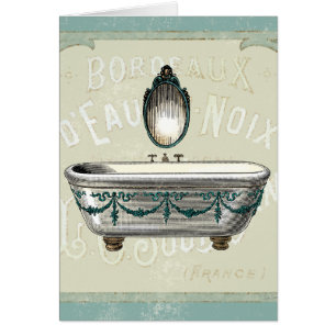 Vintage Bathtub with Mirror