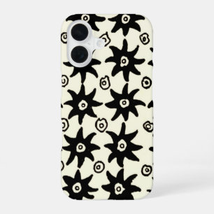 Vintage Batik Stars Textile Wallpaper Pattern iPhone 16 Case