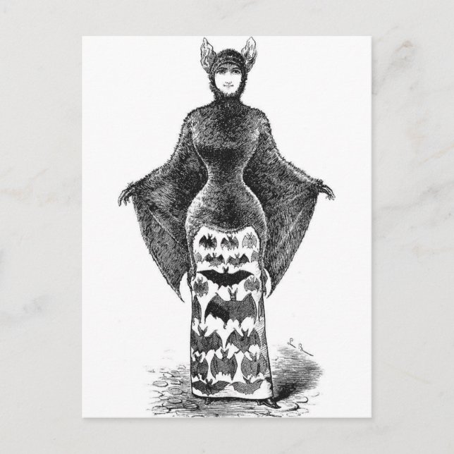 Vintage Batlady Image Postcard (Front)